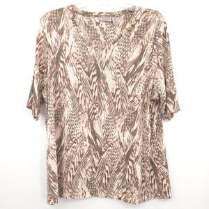 Chico's‎ Easywear slinky stretch v-neck top womens Size 3 (XL) 1/2 sleeve